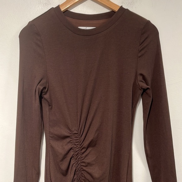 ⚡️ By Egreis brown long sleeve bodycon midi dress - size medium - Picture 10 of 11